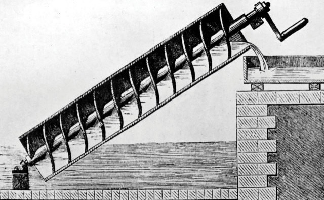 4. Archimedes’ screw, third century b.c. (No. 31 overall)