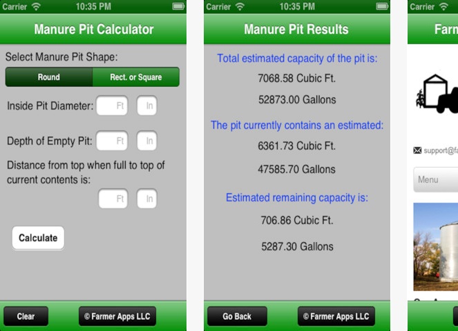 Manure Pit Calculator