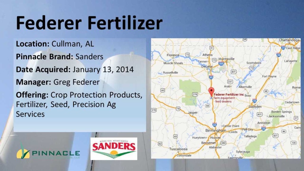 Pinnacle Acquires Federer Fertilizer