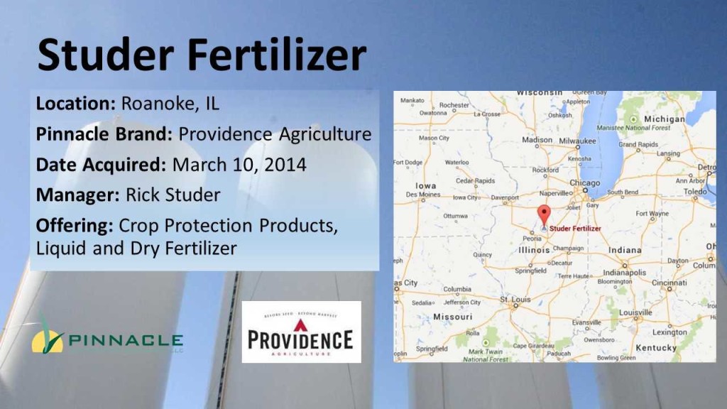 Pinnacle Acquires Studer Fertilizer