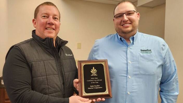 Sunrise Cooperative Precision Ag Advisor Named 2024 Ohio CCA of the Year