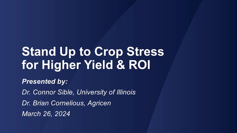 New Technology Can Help Row Crops Stand Up to Stress to Achieve Higher Yields